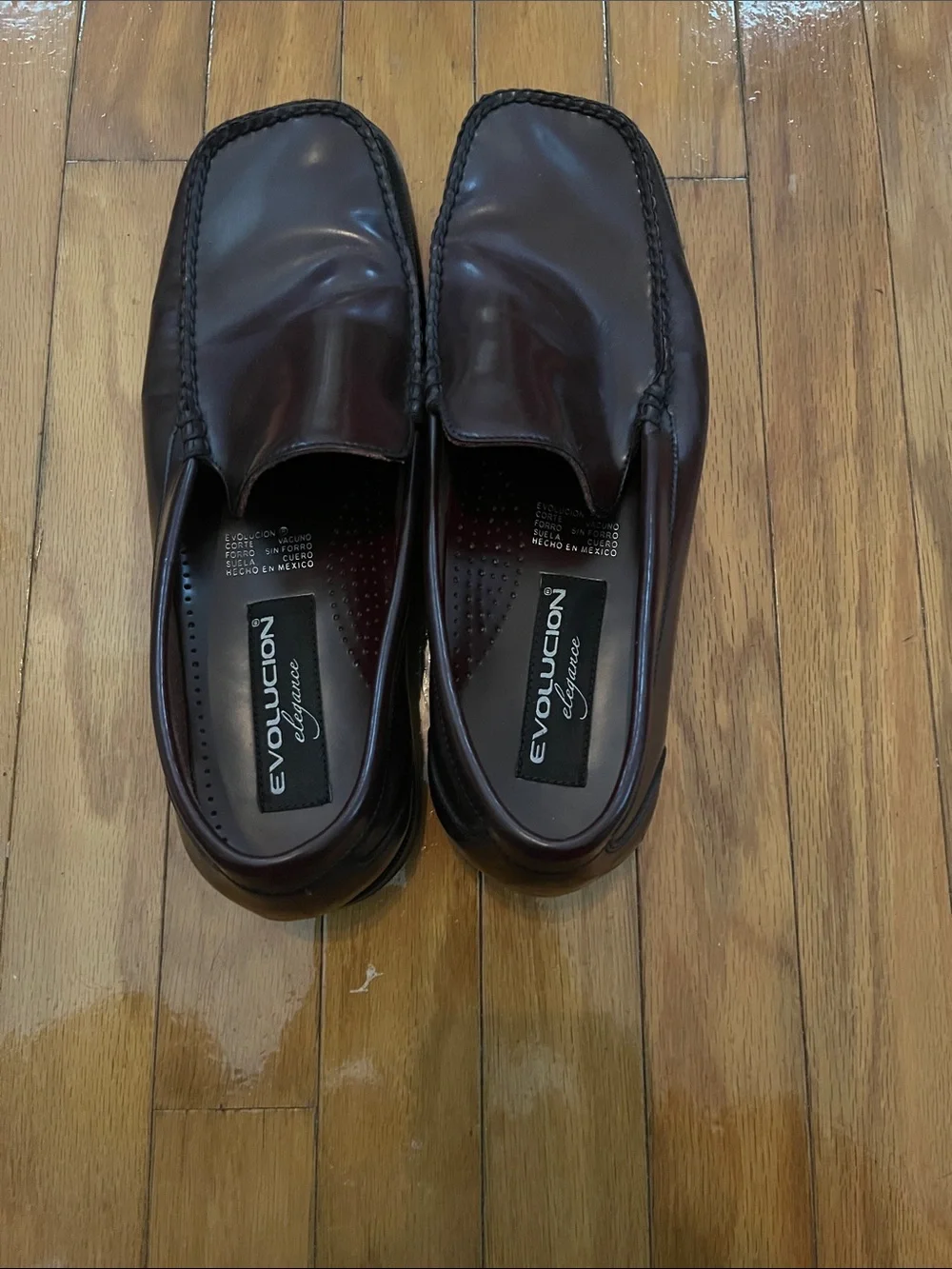 Evolucion Men’s Burgundy Leather Slip-On Loafers — Classic Dress Loafers